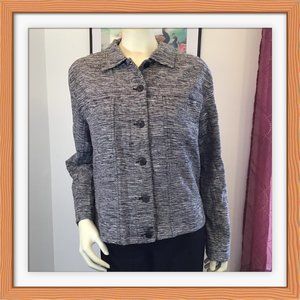 Chico's  Women Long Sleeve Tweed Jacket Size 1